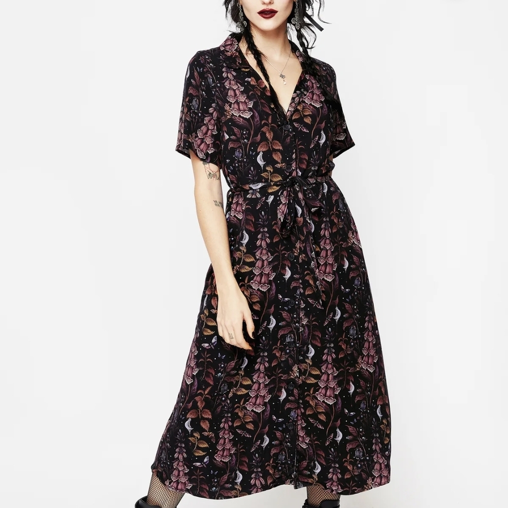 Disturbia Multicolor Floral Midi Dress